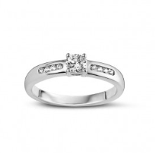 You and Me Witgouden ring met briljant 0.320ct