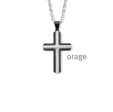 Orage AW132 ketting heren staal kruis