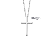 Orage AW144  ketting heren staal kruis