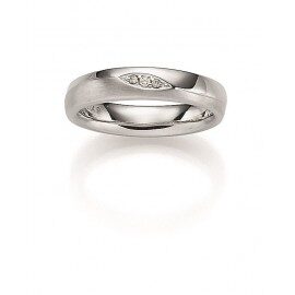 Vi/698078 trouwring zilver viventy diamant 0.04ct