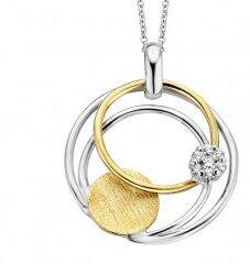 Emotions E474 Hanger wit & geel goud 18ct met briljant  0.12ct