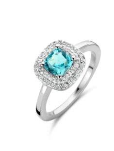 Naiomy ring zilver blauw