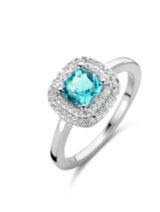 Naiomy ring zilver blauw