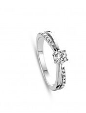 You and Me verlovingsring witgoud Briljant 0.488ct