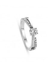 You and Me verlovingsring witgoud Briljant 0.488ct