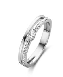 Naiomy Zilver ring  zirconium