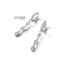 At077 zilveren oorslingers orage zirconium 