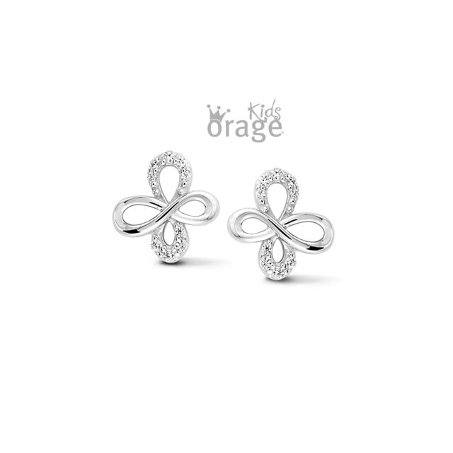 Orage Kids oorring vlinder  zilver
