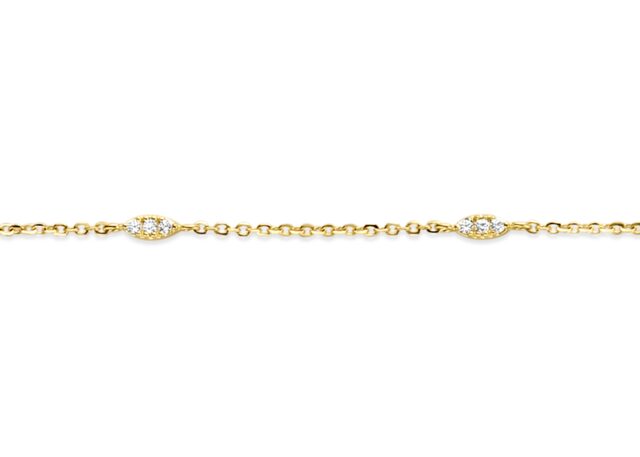 You and Me Y2103  geelgoud 18ct met zirconium