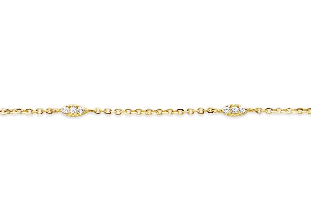 You and Me Y2103  geelgoud 18ct met zirconium