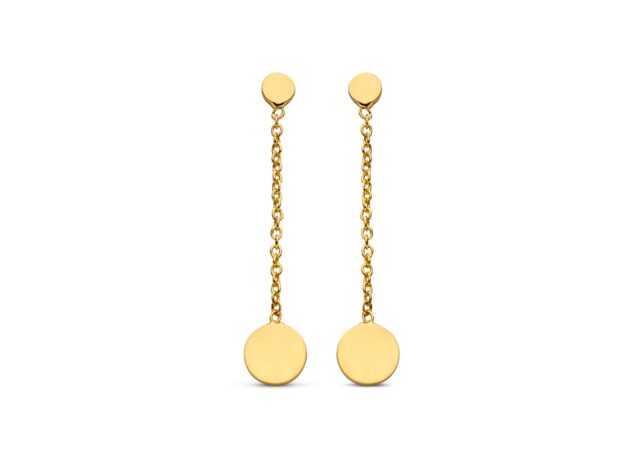 y2116 slingeroorbel 18ct geelgoud