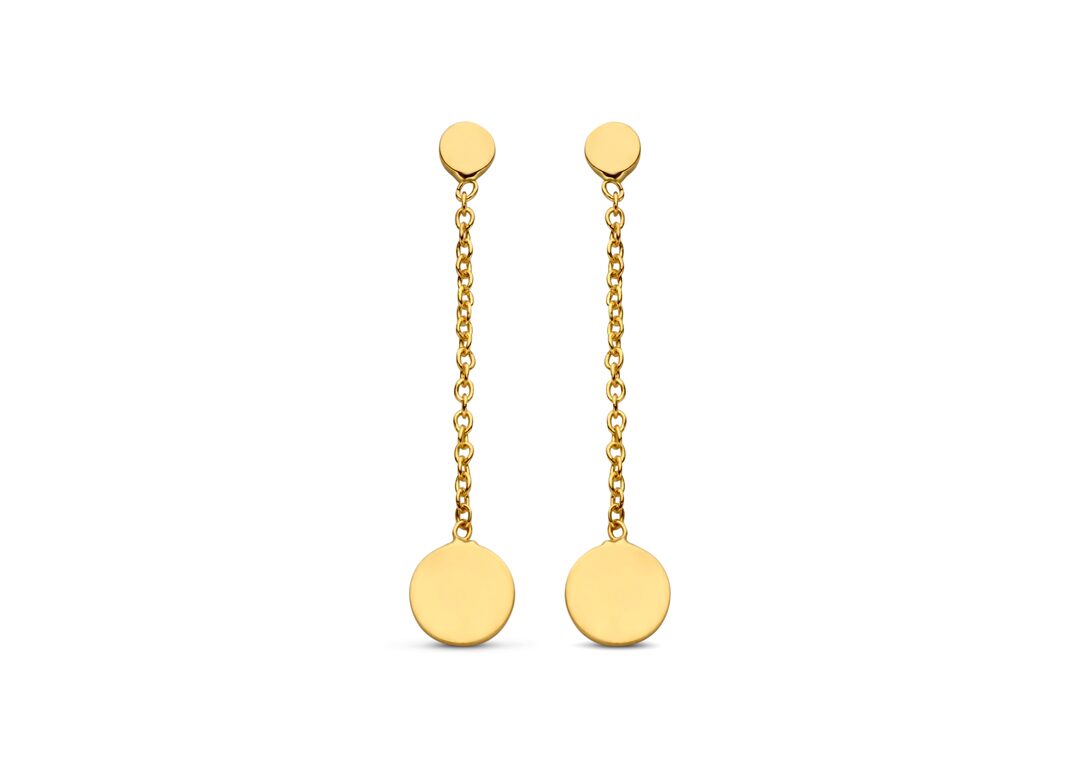 y2116 slingeroorbel 18ct geelgoud