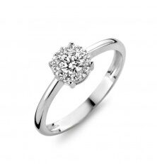 You and Me verlovingsring witgoud zirconium