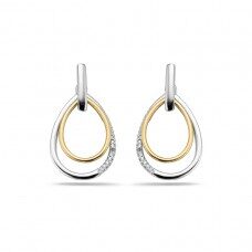 Emotions oorringen geel - wit goud 18ct briljant 0.10ct