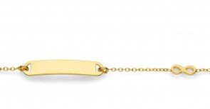 You and Me geboortearmband 18ct met infinity