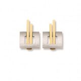 Emotions OO0971BI wit - geel oorrngen 18ct 
