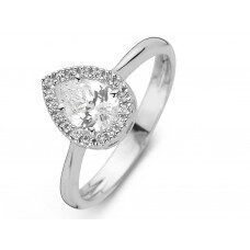 Y1364 witgouden ring zirconium 