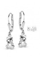 Orage Kids oorring beer zilver