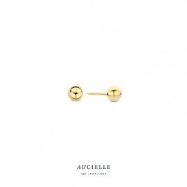 AE0107B /4mm geelgouden bolletjes oorringen 18ct 4mm