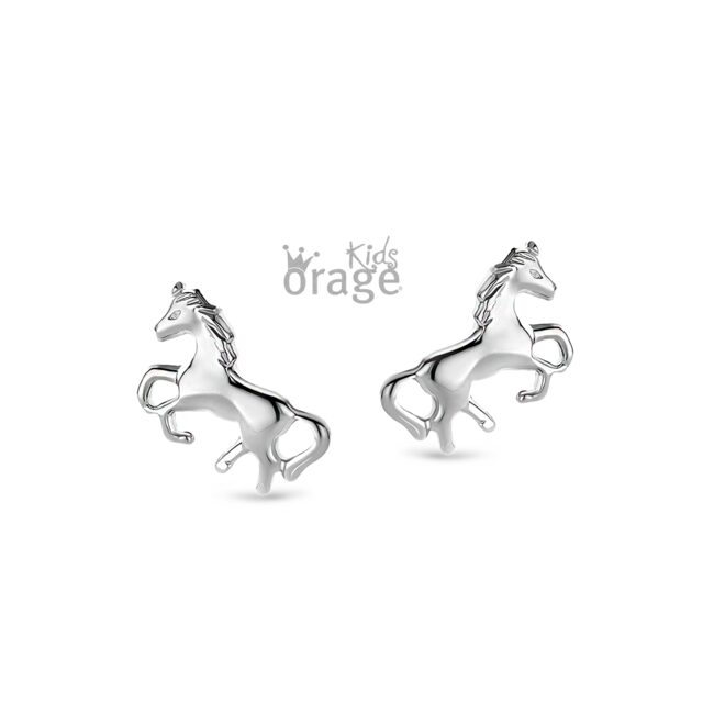 Orage Kids oorring paard zilver K2579