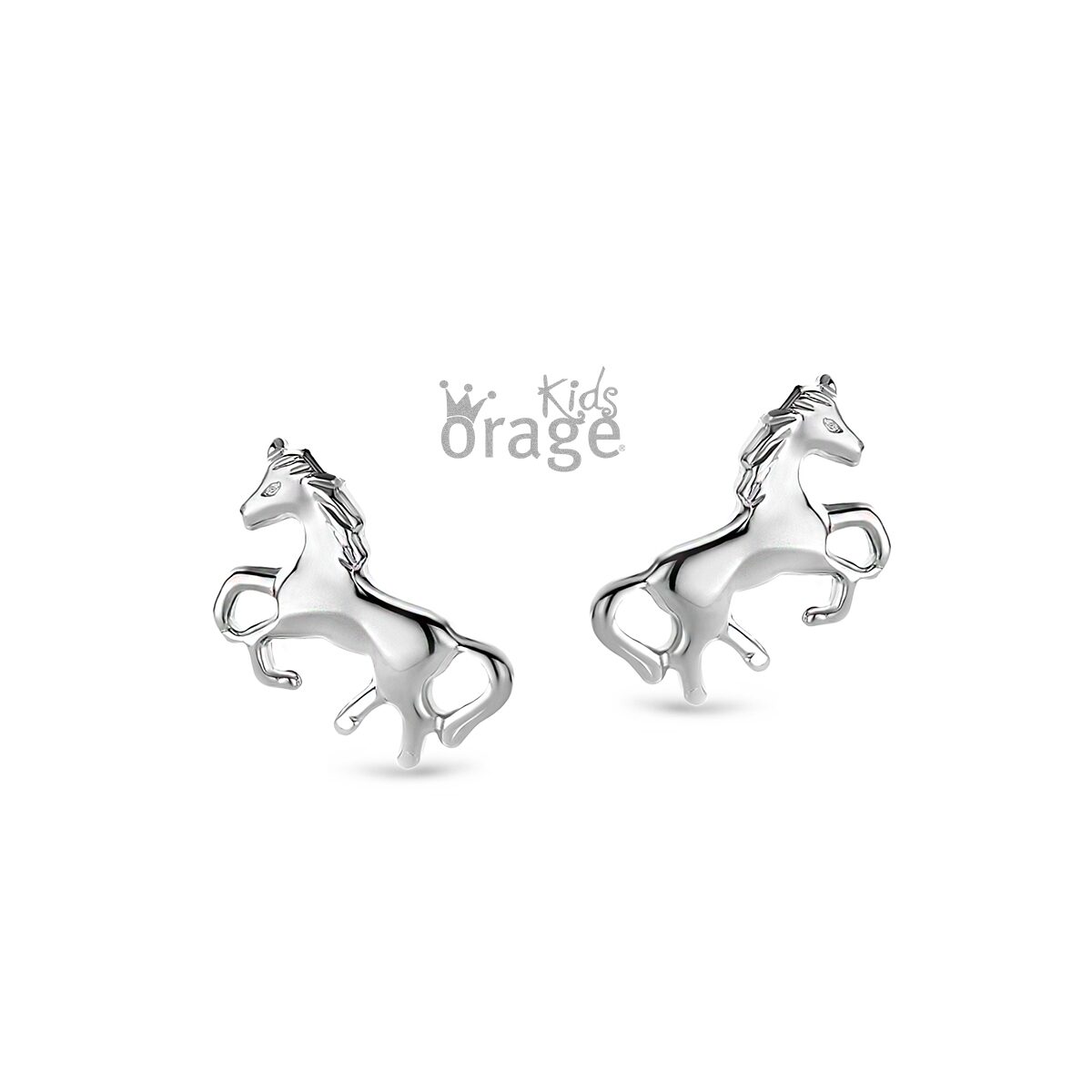 Orage Kids oorring paard zilver K2579