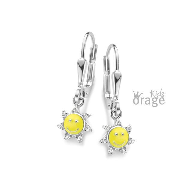 Orage Kids oorring zon geel