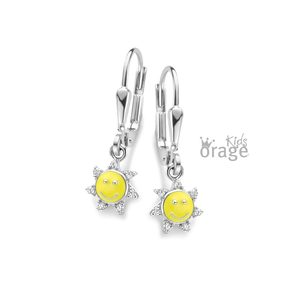 Orage Kids oorring zon geel