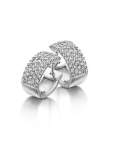 Naiomy zilveren oorring creolen zirconium 
