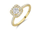 You and Me verlovingsring geelgoud zirconium