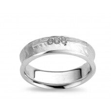 DeuXX  X068   18ct Witgoud  briljant 0.05ct