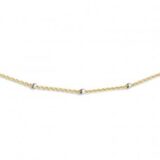 You and Me Y1649 halsketting wit & geelgoud lengte 45cm