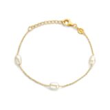 Naiomy armband verguld geel met parels