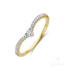 aucielle ring AR0015c geelgoud 18ct  zirconium