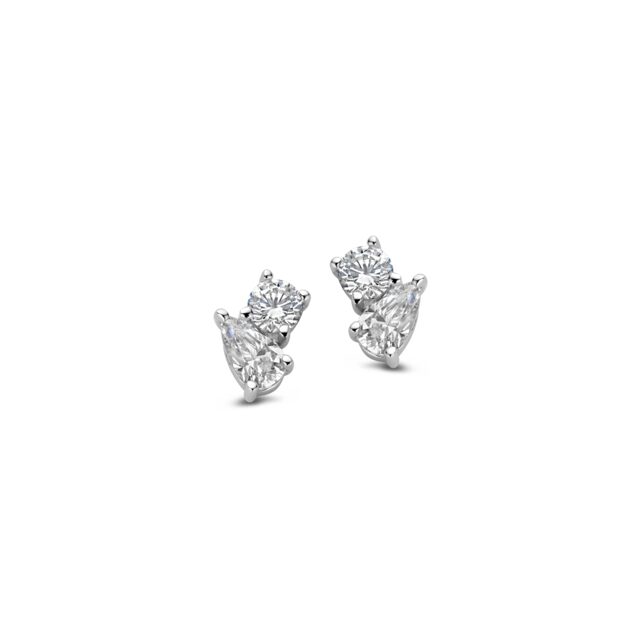 Naiomy oorringen zilver met zirconium