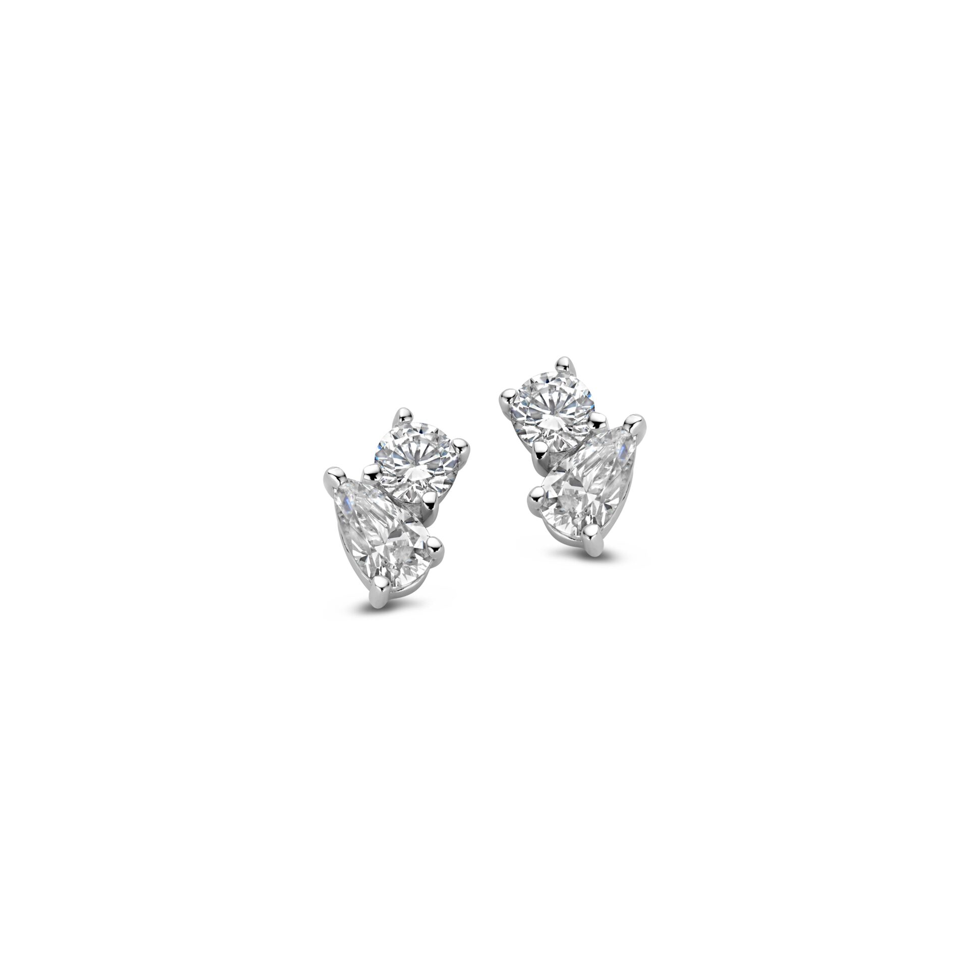 Naiomy oorringen zilver met zirconium