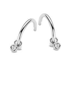 Naiomy oorringen zilver met zirconium 