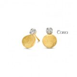 Geelgouden oorringen 18ct zirconium CA295