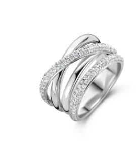 Naiomy ring zilver ring gezet met zirconium