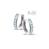 K2598 Orage Kids oorring creool zilver blauw