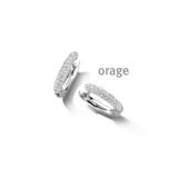 Orage zilveren creolen met zirconium