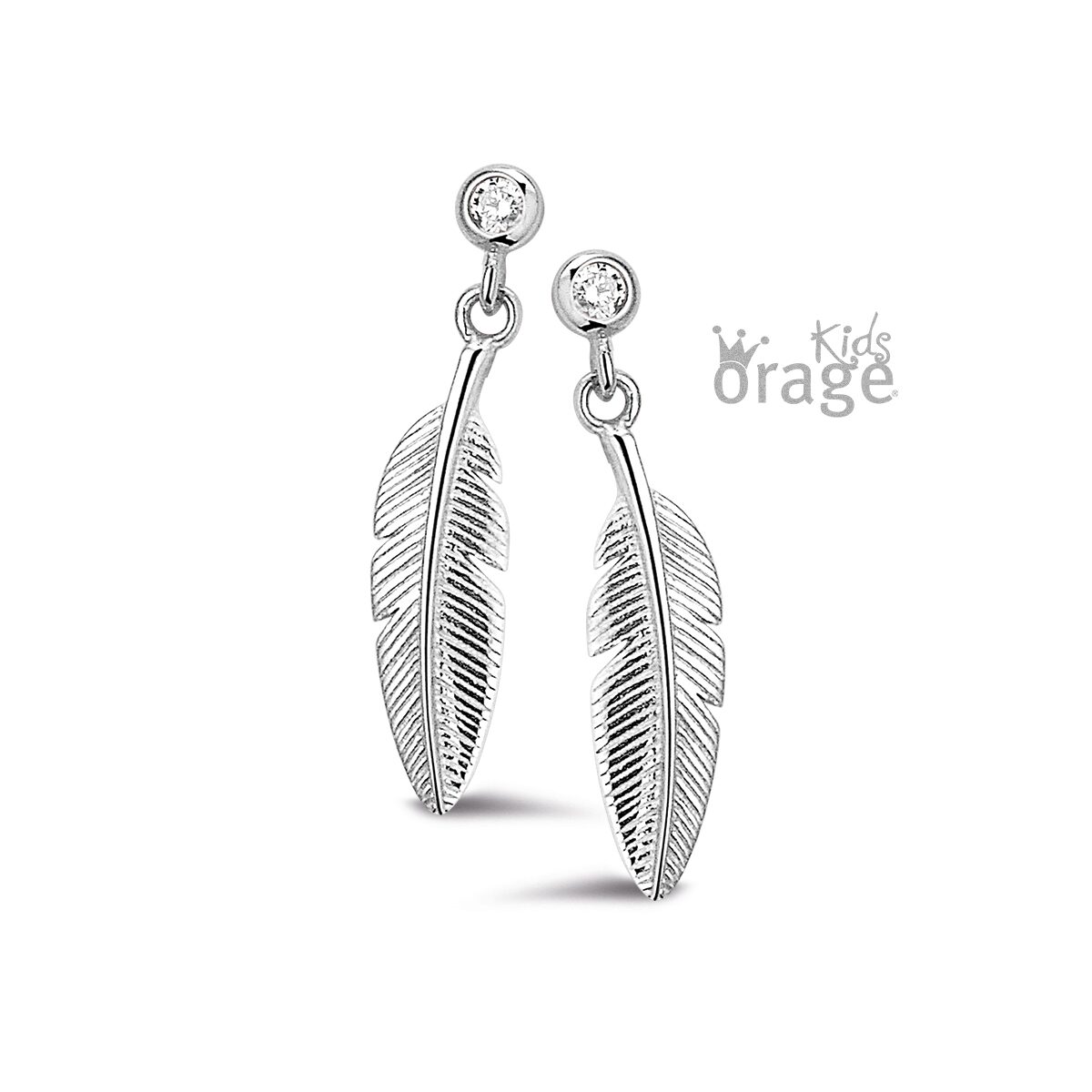 Orage Kids oorring veer zilver K2589