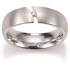 Vi/695002 trouwring zilver viventy diamant 0.02ct