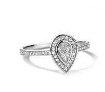 Y1743 You and Me  Witgouden ring 18ct met Briljant 0.22ct