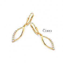 Oorslingers CA240 geelgoud 18ct Zirconium