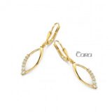 Oorslingers CA240 geelgoud 18ct Zirconium