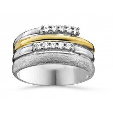 Emotions ring E203  wit -geel goud 18ct briljant 0.230ct