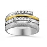 Emotions ring E203  wit -geel goud 18ct briljant 0.230ct