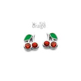 K2530 Orage kids ooringen kers rood zilver