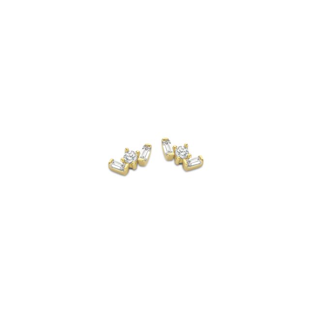 Naiomy oorringen verguld zirconium