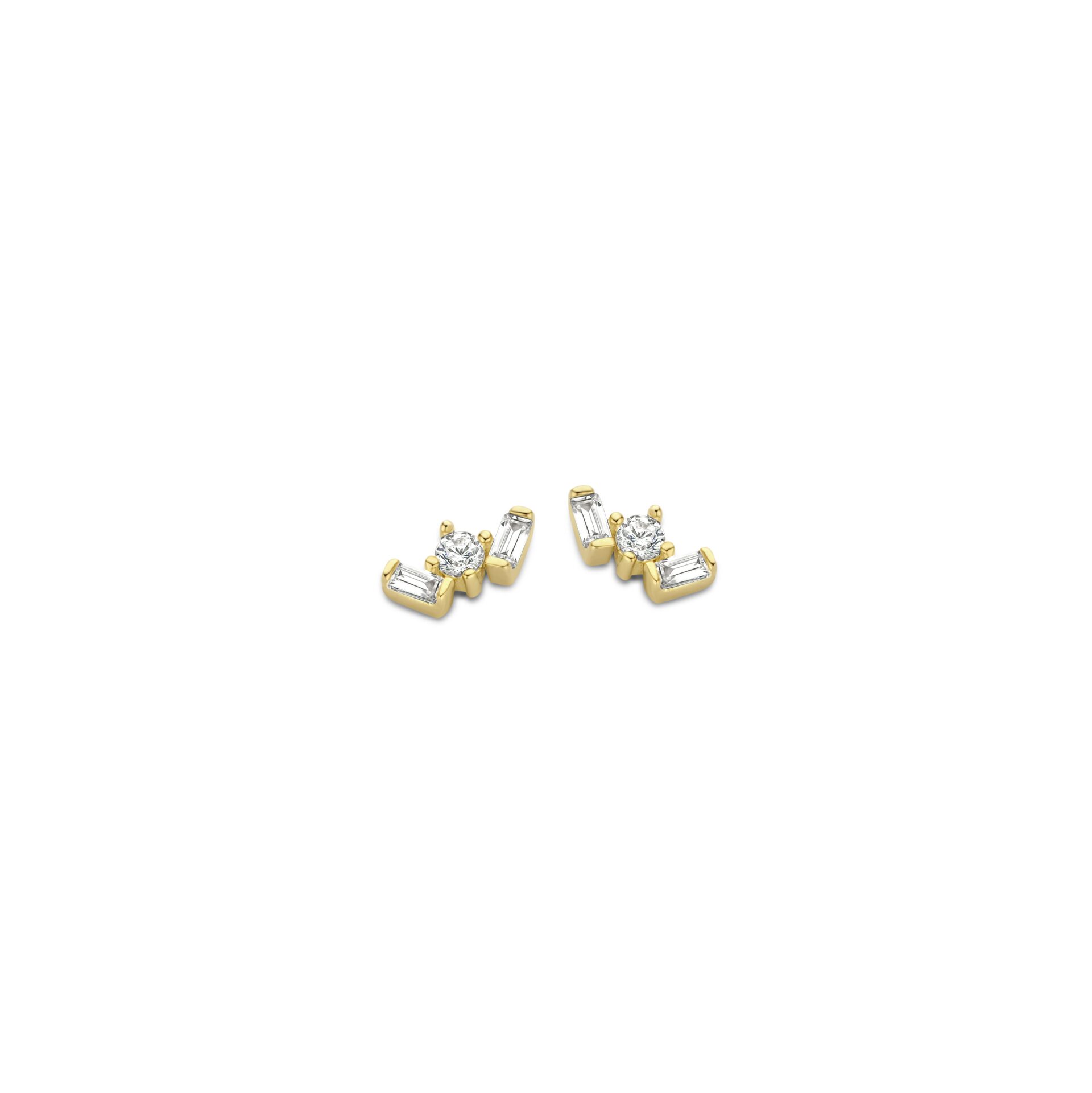 Naiomy oorringen verguld zirconium